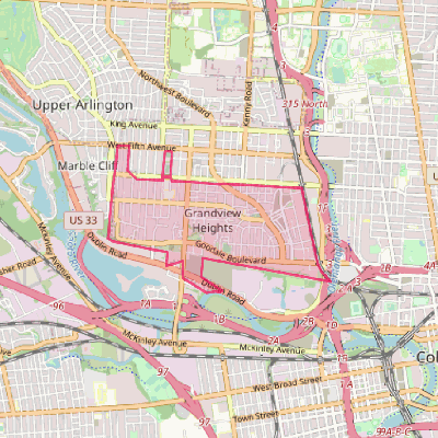 Map of Grandview Heights