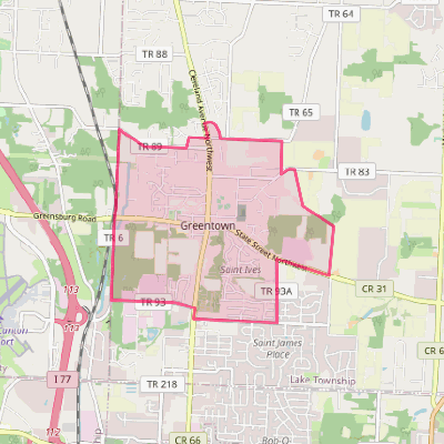 Map of Greentown