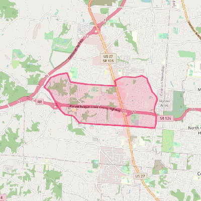 Map of Groesbeck