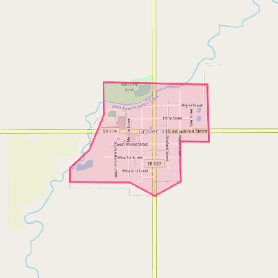 Map of Grover Hill