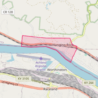 Map of Hanging Rock