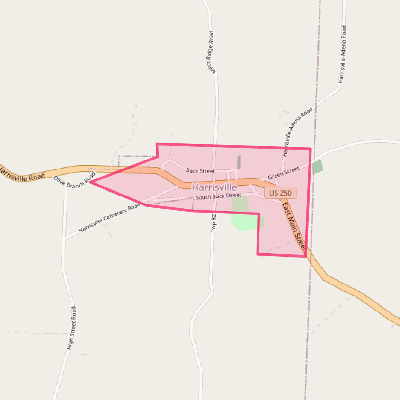 Map of Harrisville