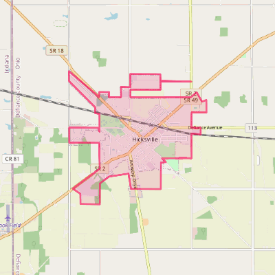 Map of Hicksville