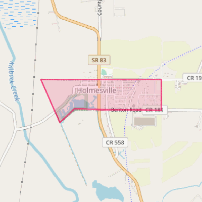 Map of Holmesville