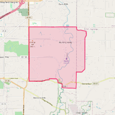 Map of Hunting Valley