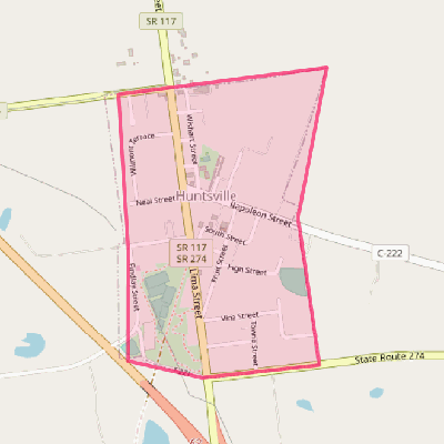 Map of Huntsville