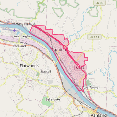 Map of Ironton
