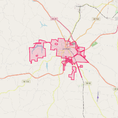 Map of Jackson