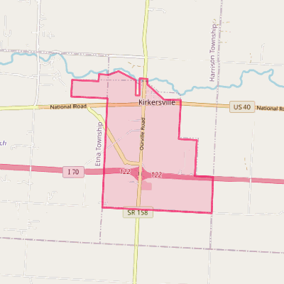 Map of Kirkersville