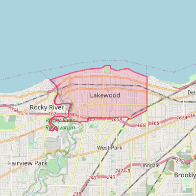 Map of Lakewood