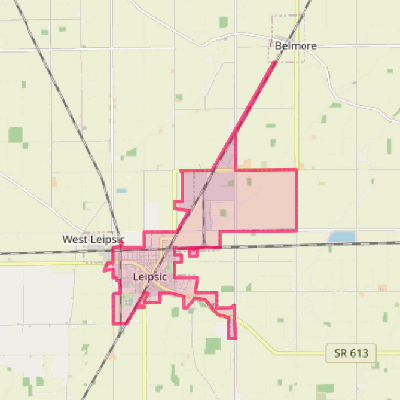 Map of Leipsic