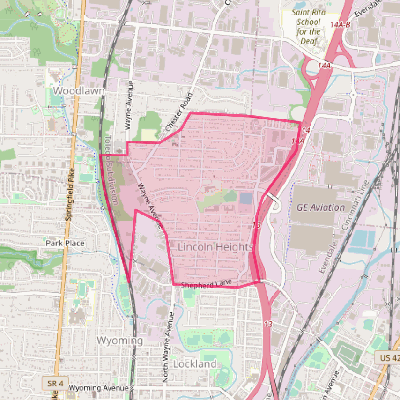 Map of Lincoln Heights