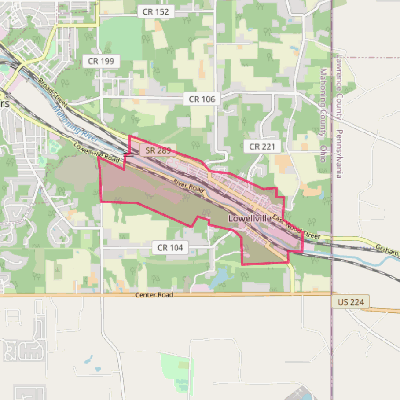 Map of Lowellville