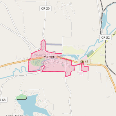 Map of Malvern