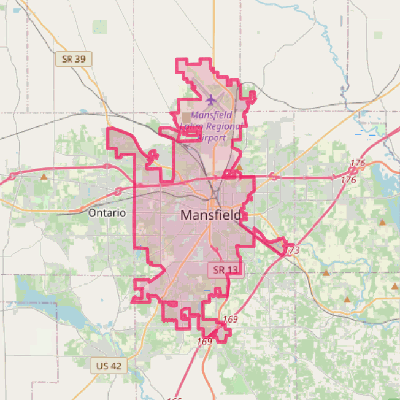 Map of Mansfield