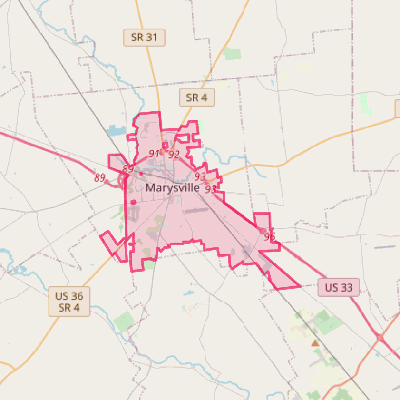 Map of Marysville