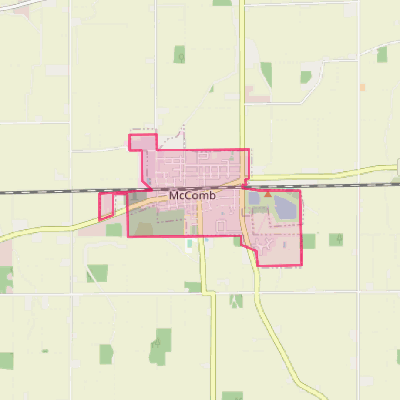 Map of McComb