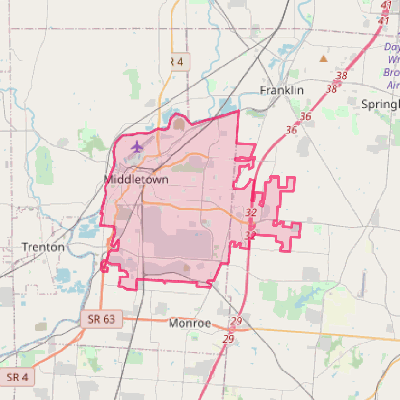 Map of Middletown