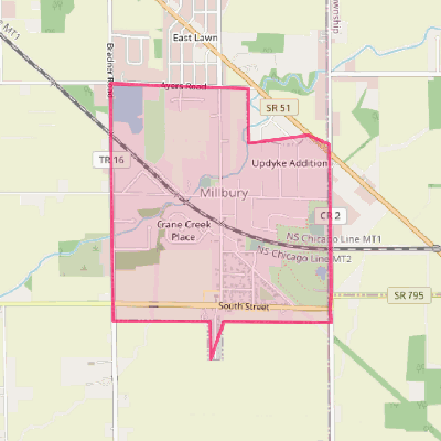 Map of Millbury