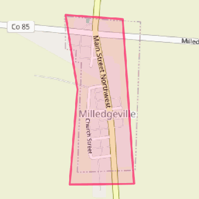 Map of Milledgeville