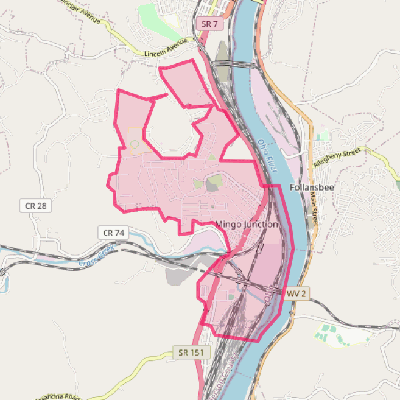 Map of Mingo Junction