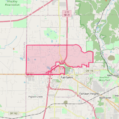 Map of Montrose-Ghent