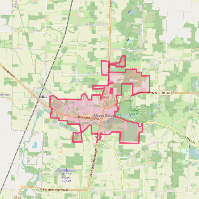 Map of Mount Gilead