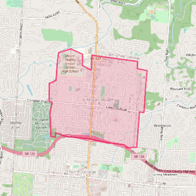 Map of Mount Healthy