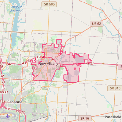 Map of New Albany