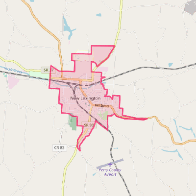 Map of New Lexington