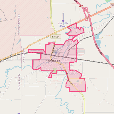 Map of Newton Falls