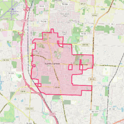 Map of North Canton