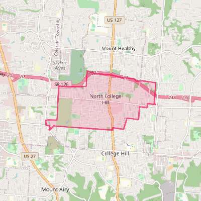 Map of North College Hill