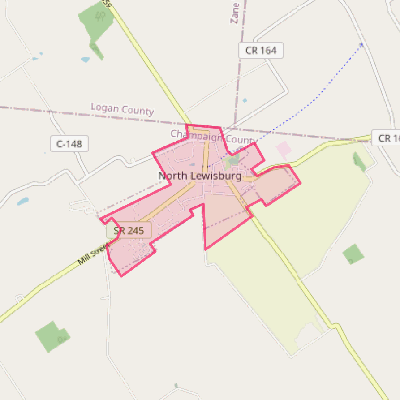 Map of North Lewisburg