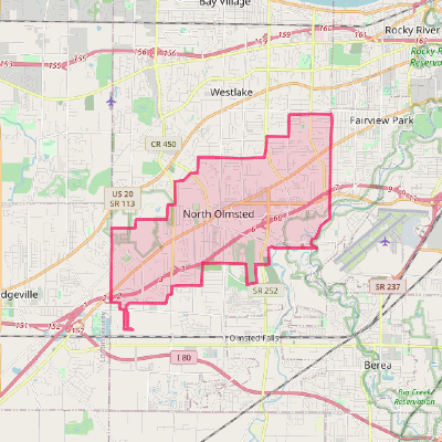 Map of North Olmsted