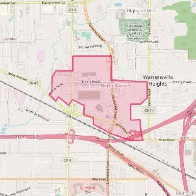 Map of North Randall