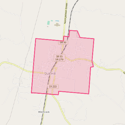 Map of Oak Hill