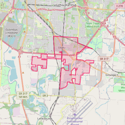 Map of Obetz