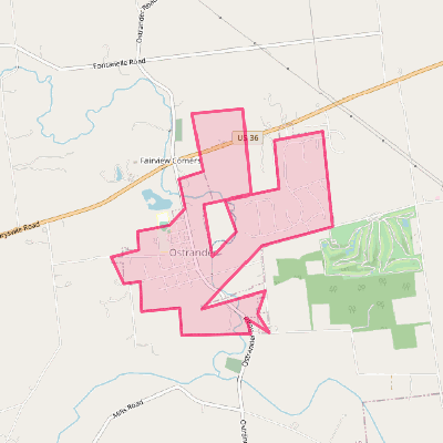 Map of Ostrander