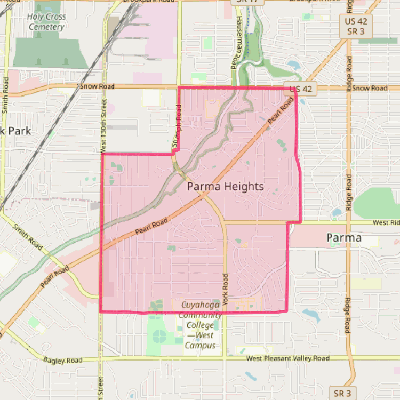 Map of Parma Heights