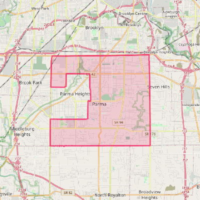 Map of Parma