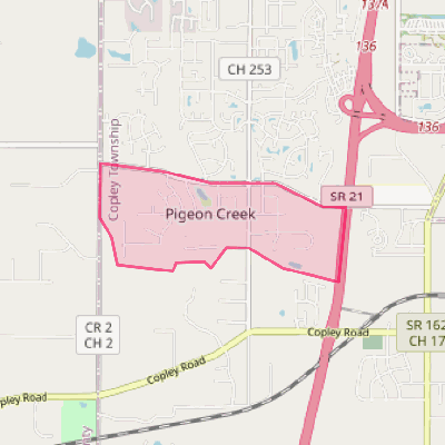 Map of Pigeon Creek