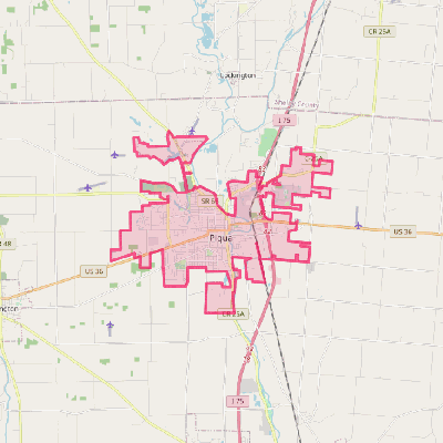 Map of Piqua