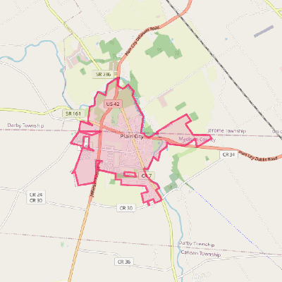 Map of Plain City