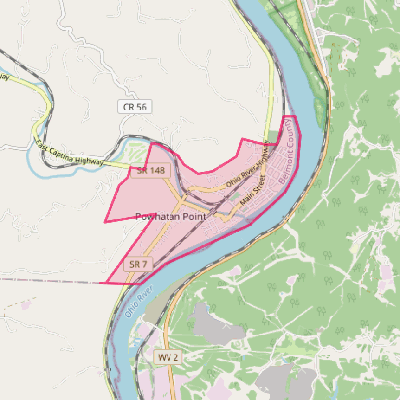 Map of Powhatan Point