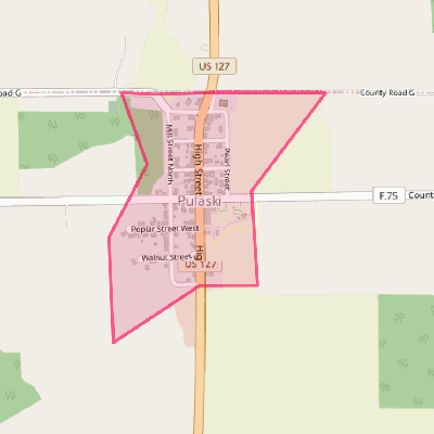 Map of Pulaski