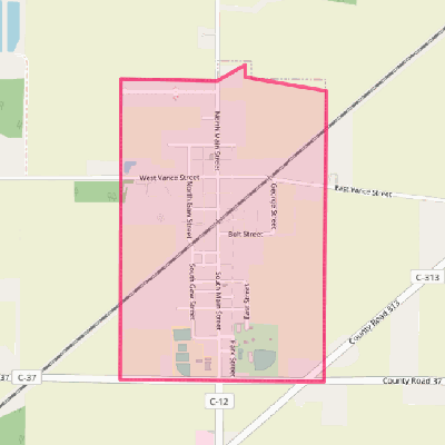 Map of Rawson