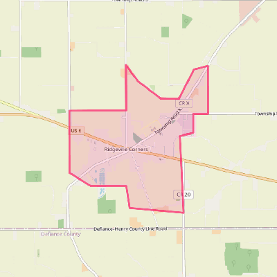 Map of Ridgeville Corners