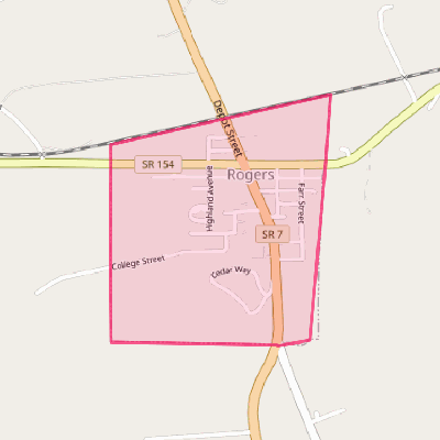 Map of Rogers