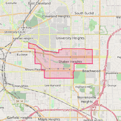 Map of Shaker Heights